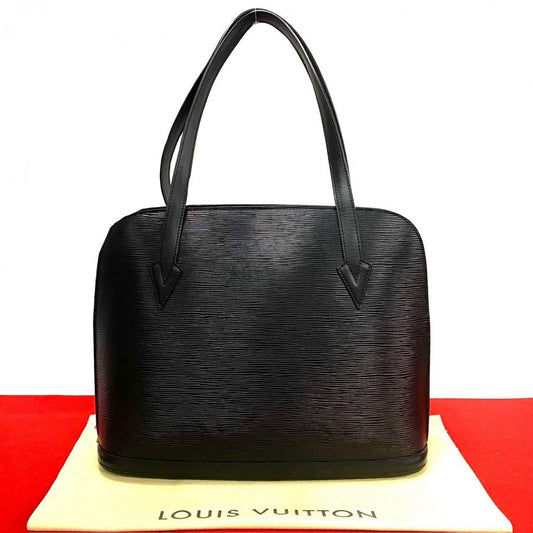 Louis Vuitton Tote Bag M52282 Leather Black Shoulder Bag Epi Lussac