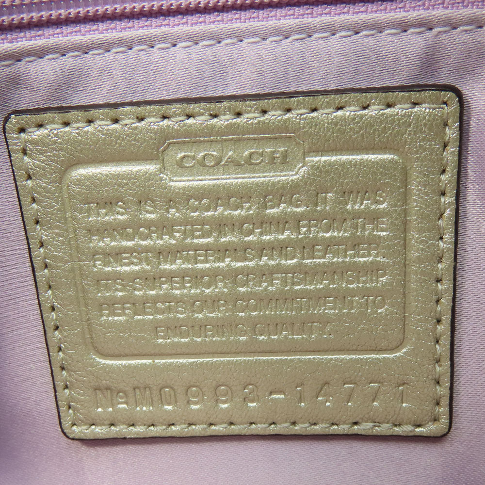 Coach Shoulder Bag 14771 Leather Gold Christine Women Used Authentic