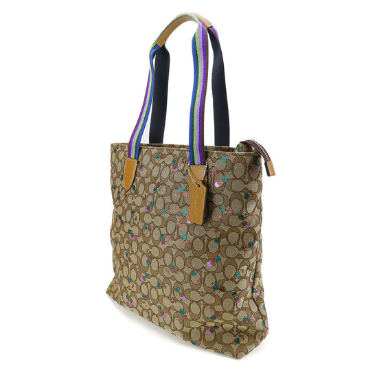 Coach Tote Bag F30604 Canvas Multicolor Women Used Authentic