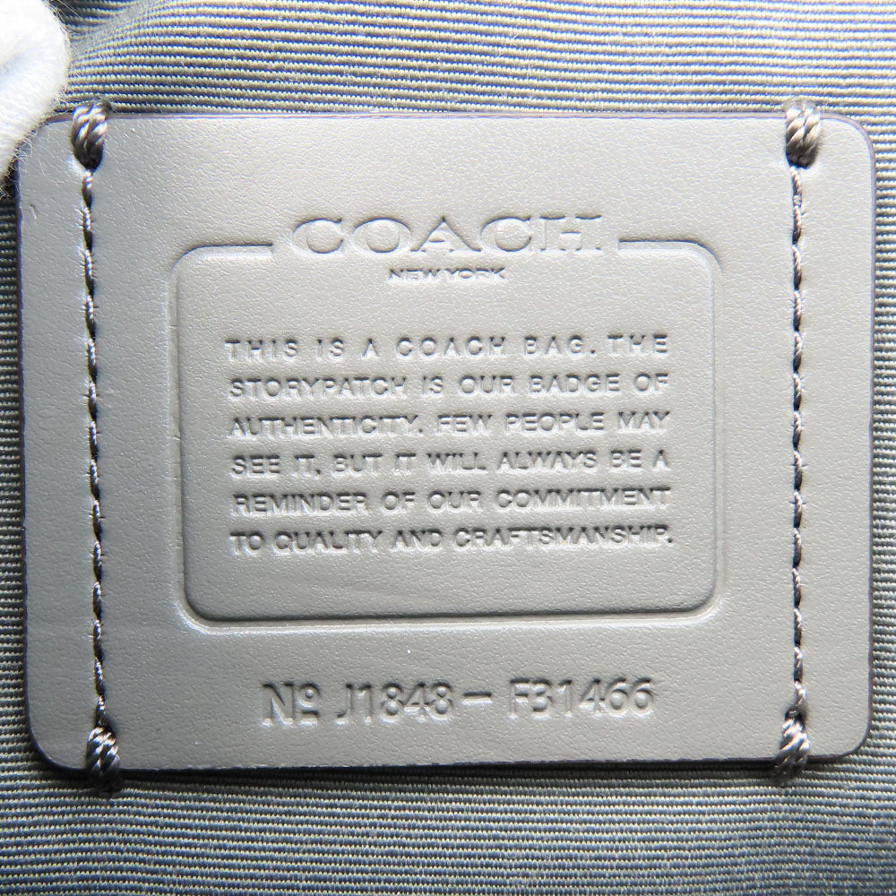 Coach Handbag F31466 Leather Gray Women Used Authentic