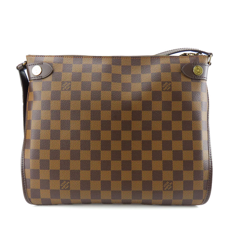 Louis Vuitton Shoulder Bag N41425 Damier Brown Duomo Women Used Authentic