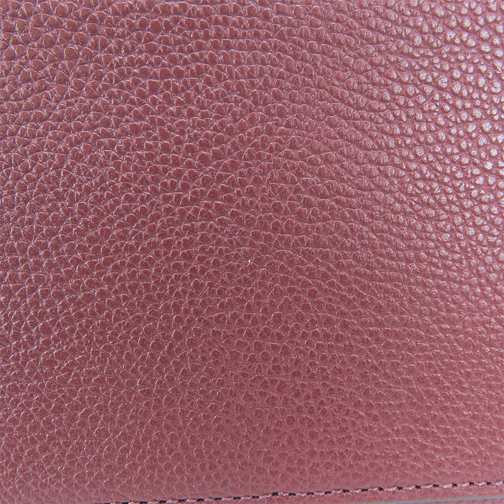 Coach Handbag 5208 Leather Wine Red Women Used Authentic