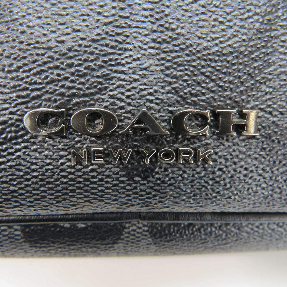 Coach Shoulder Bag F50715 Leather Black Unisex(unisex) Used Authentic