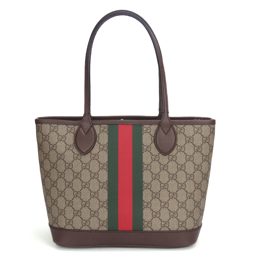 Gucci Tote Bag 726762 Gg Supreme Canvas Beige Sherry Line Ofidia Women Used Authentic