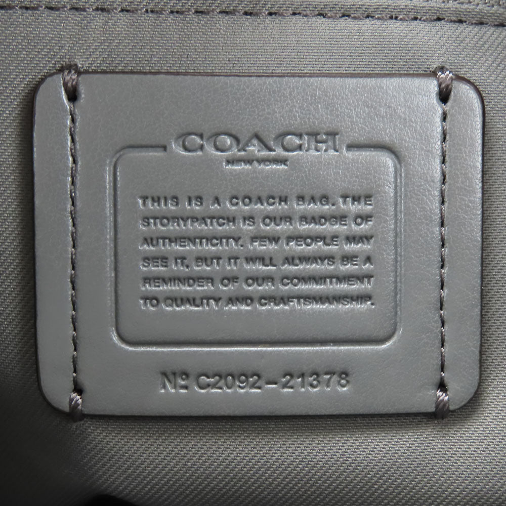 Coach Shoulder Bag 21378 Leather Gray