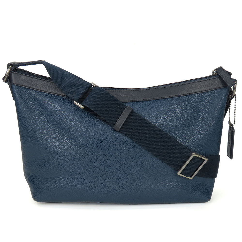 Coach Shoulder Bag F71431 Leather Navy