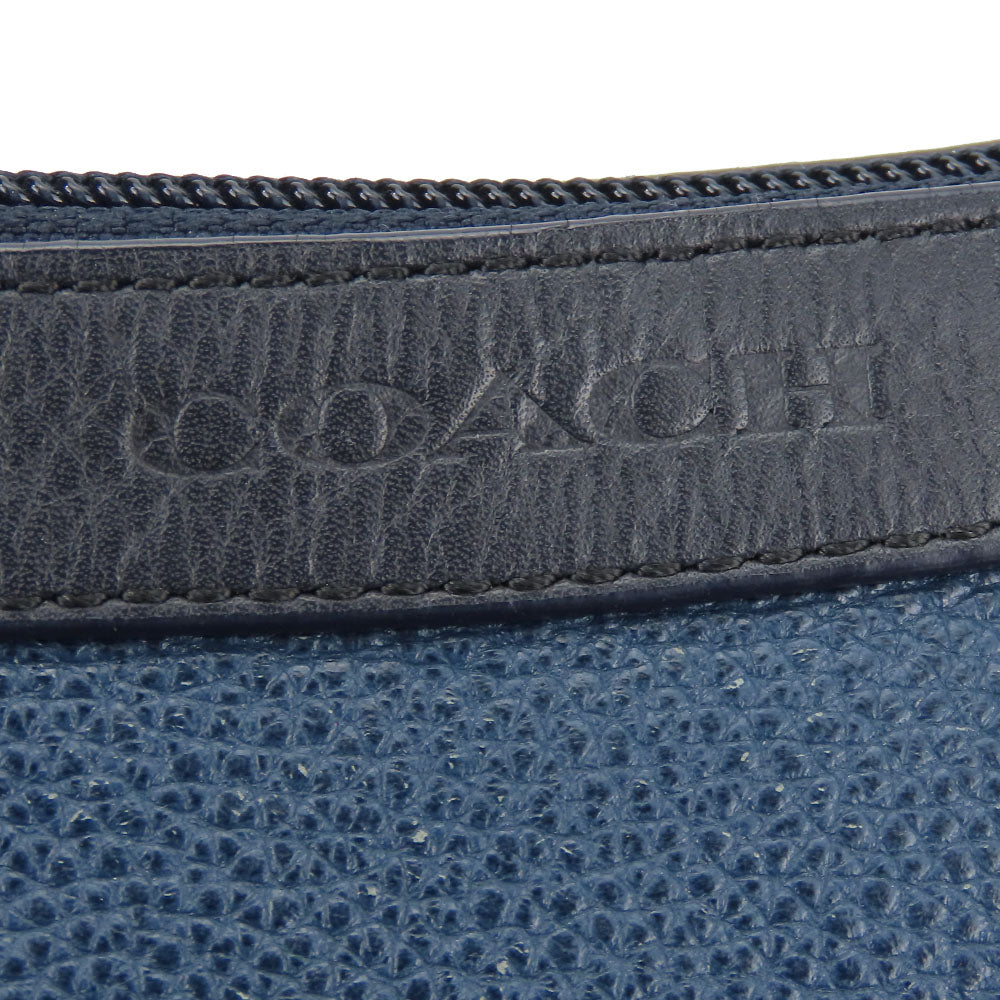 Coach Shoulder Bag F71431 Leather Navy