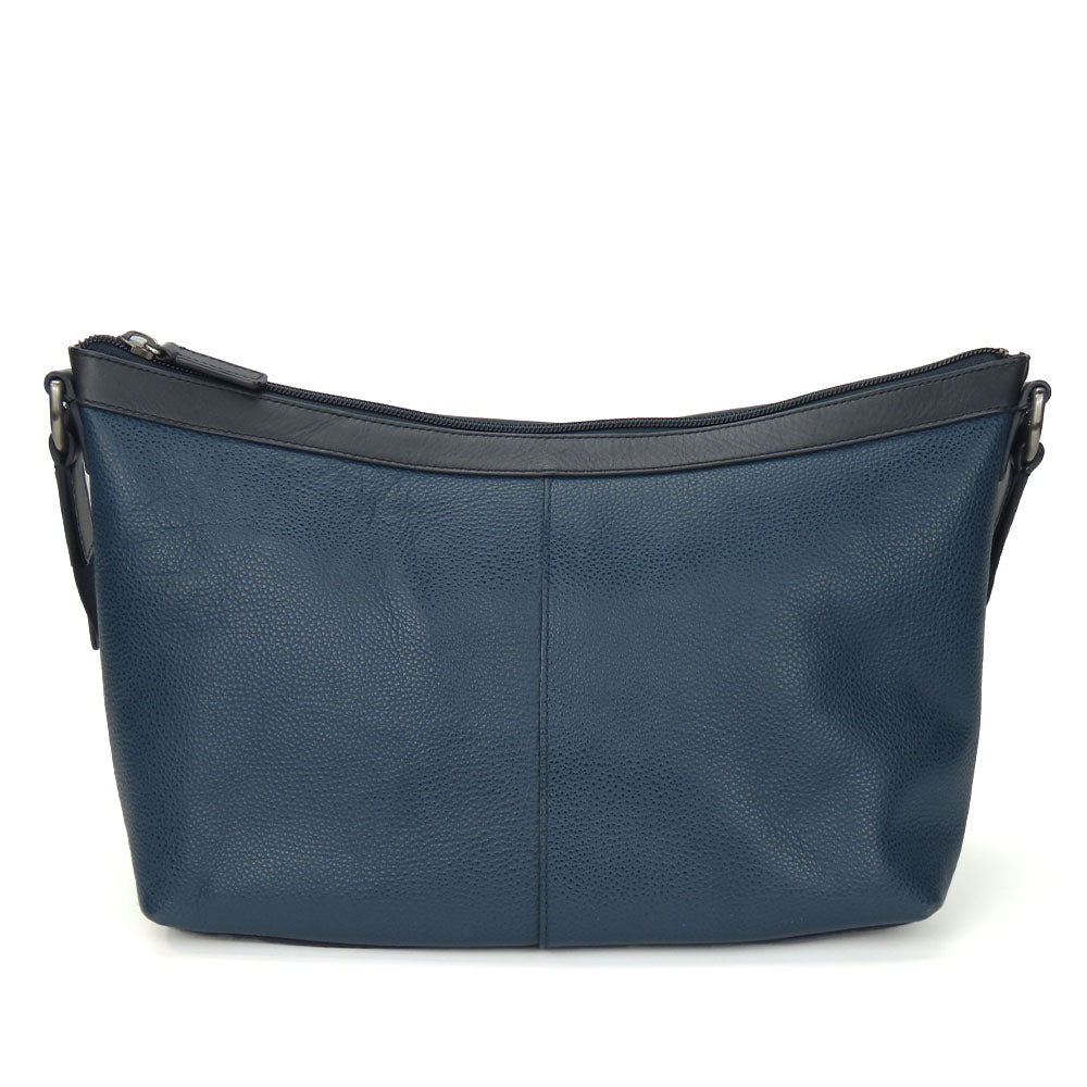 Coach Shoulder Bag F71431 Leather Navy