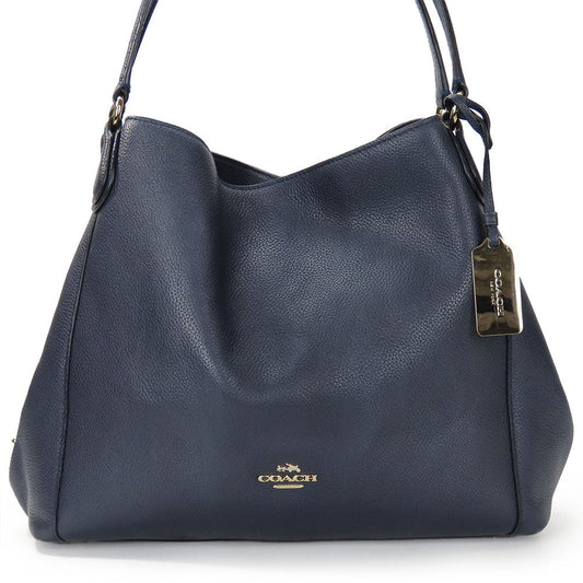 Coach Tote Bag 36464 Leather Navy