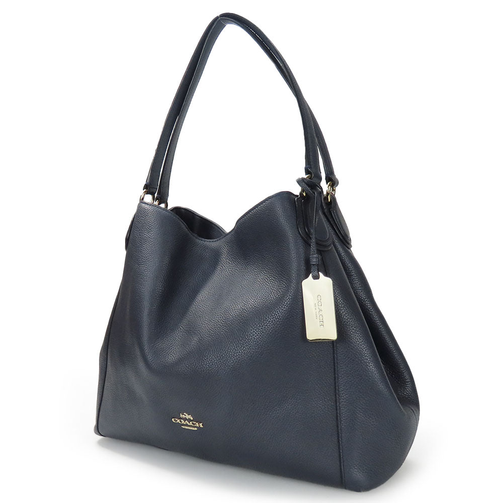 Coach Tote Bag 36464 Leather Navy