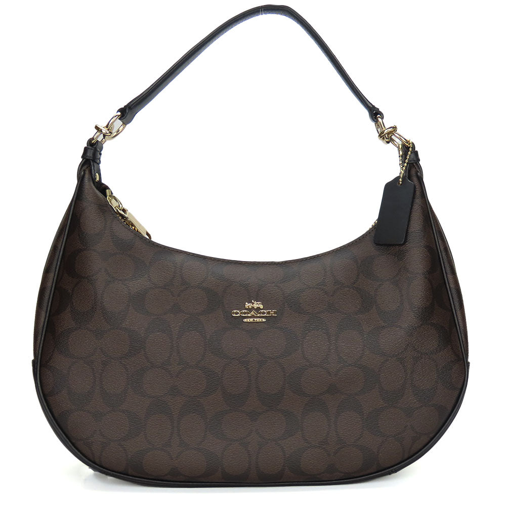 Coach Shoulder Bag F58288 Leather Dark Brown