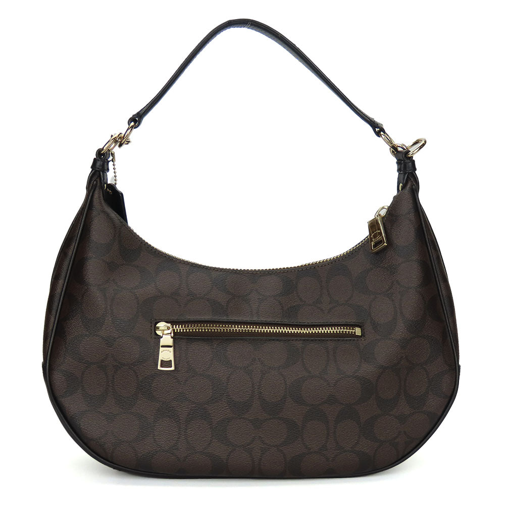 Coach Shoulder Bag F58288 Leather Dark Brown