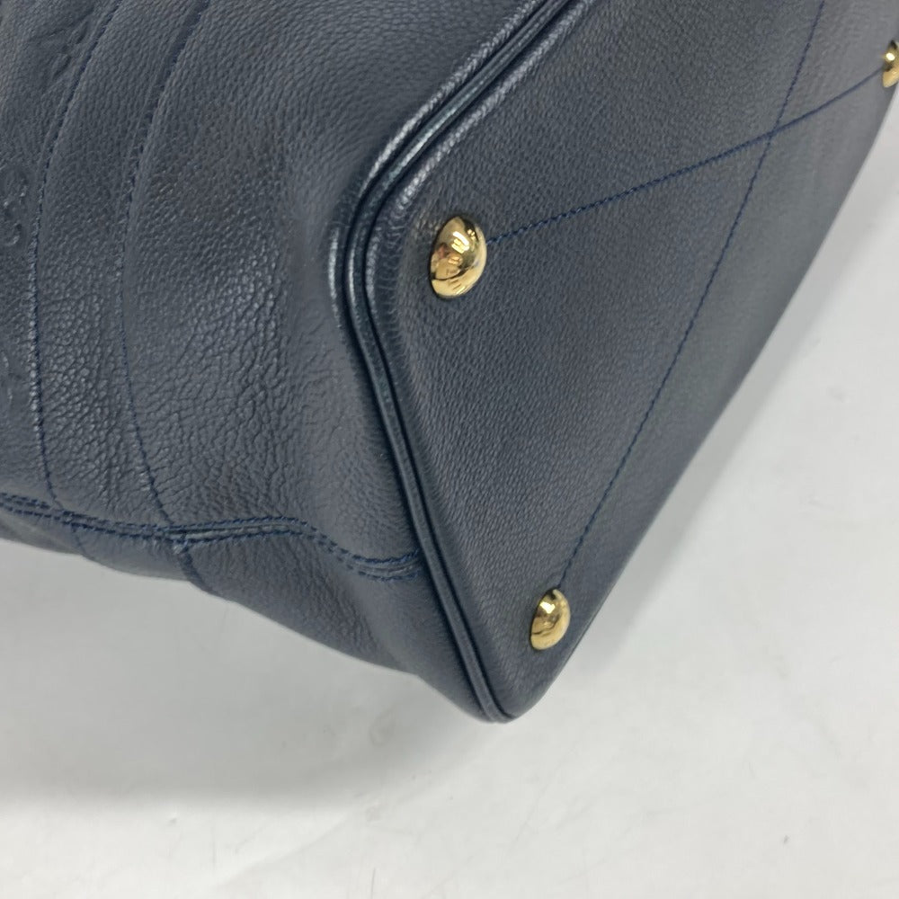 Louis Vuitton Shoulder Bag M93237 Monogram Ann Platt Leather Navy Monogram Ann Platt Citadine Gm Women Used Authentic