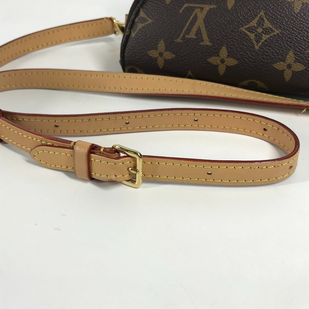 Louis Vuitton Sling Bag M83532 Monogram Canvas Brown Monogram Mini Bum Bag Women Used Authentic