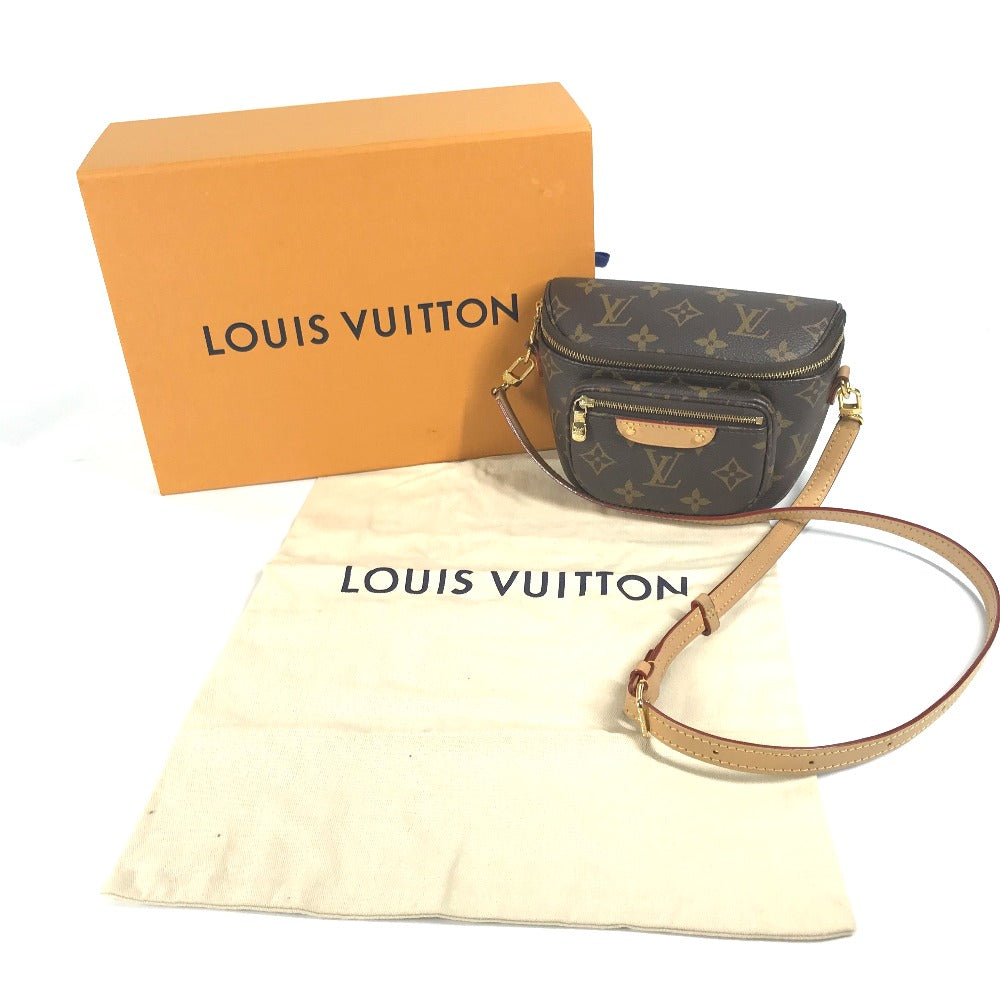 Louis Vuitton Sling Bag M83532 Monogram Canvas Brown Monogram Mini Bum Bag Women Used Authentic