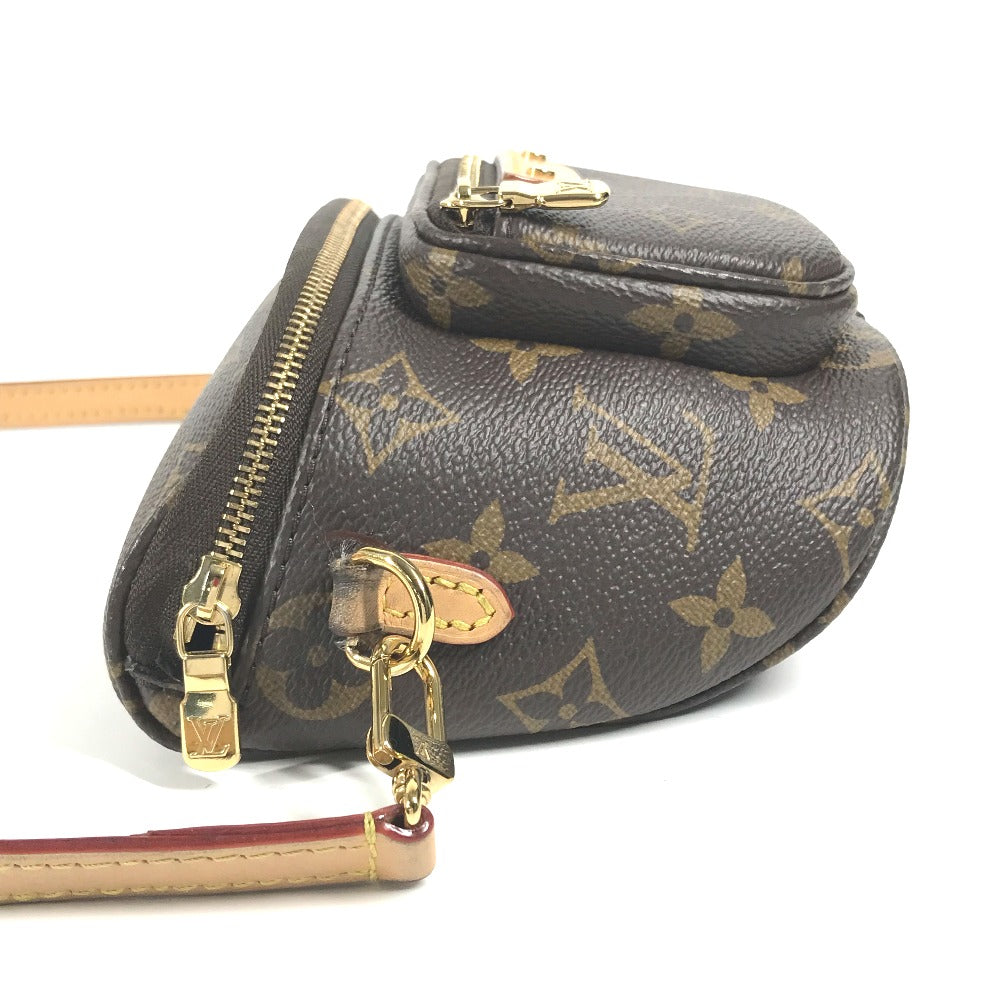 Louis Vuitton Sling Bag M83532 Monogram Canvas Brown Monogram Mini Bum Bag Women Used Authentic