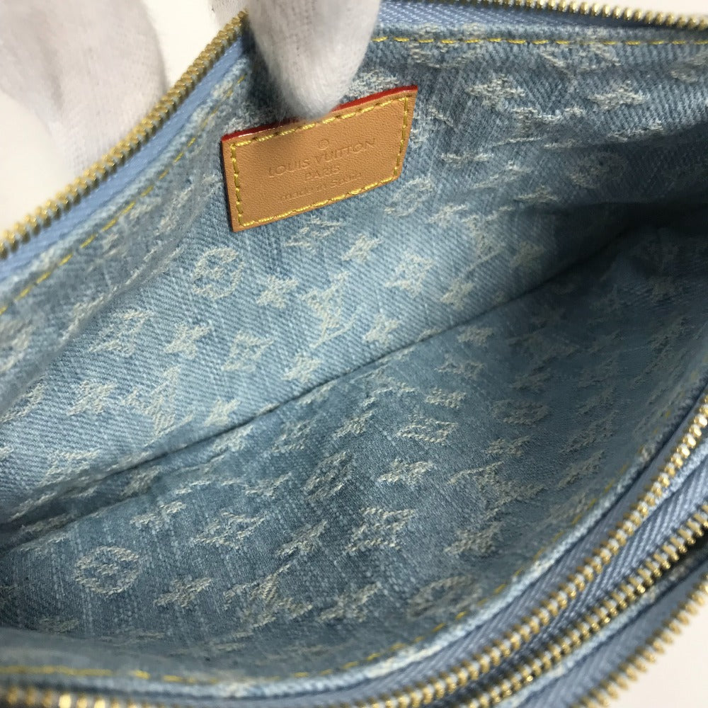 Louis Vuitton Shoulder Bag M83532 Monogram Denim Blue Monogram Denim Pochette Live Women Used Authentic