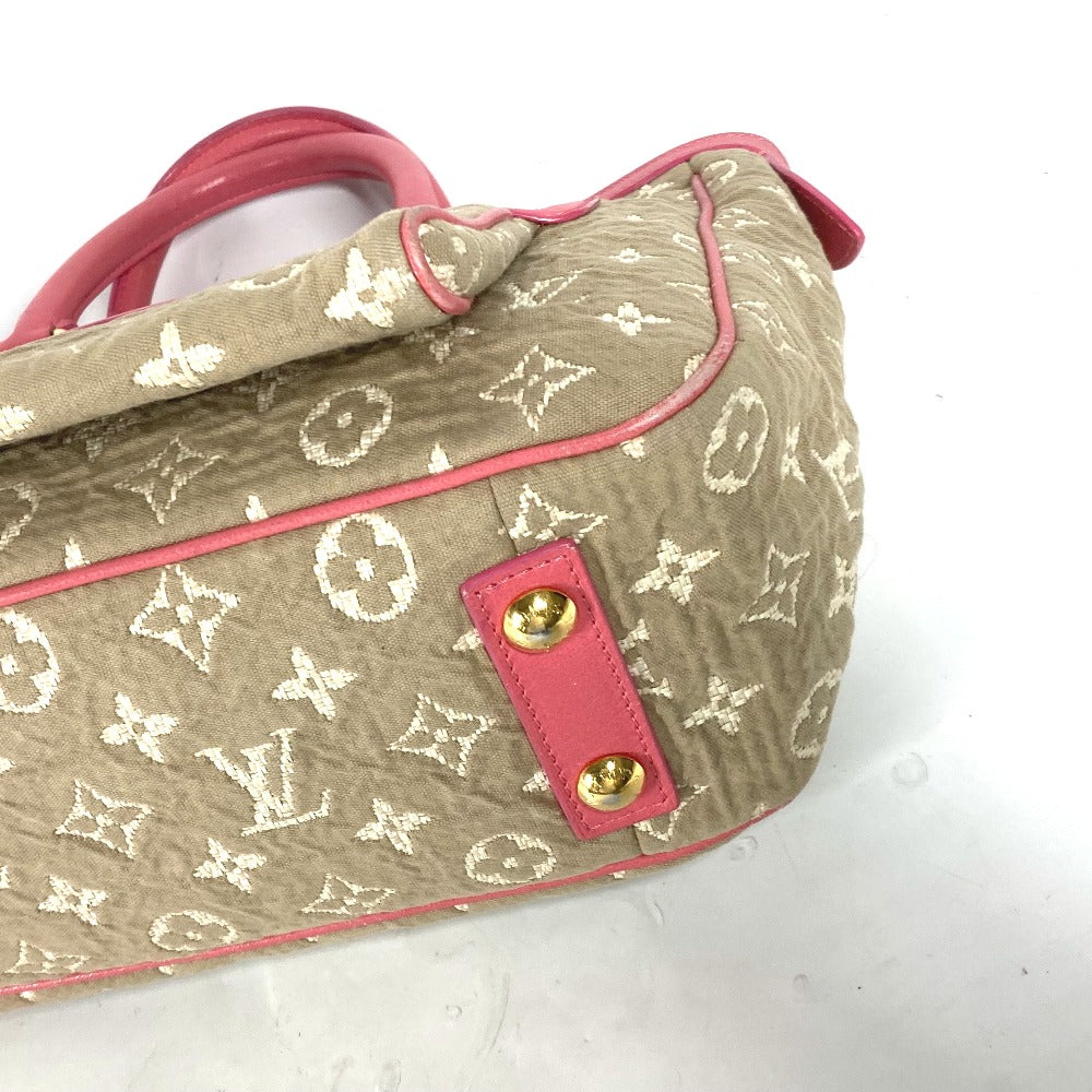 Louis Vuitton Tote Bag M93496 Leather / Canvas Pink Monogram Sabia Hippo Mm Women Used Authentic