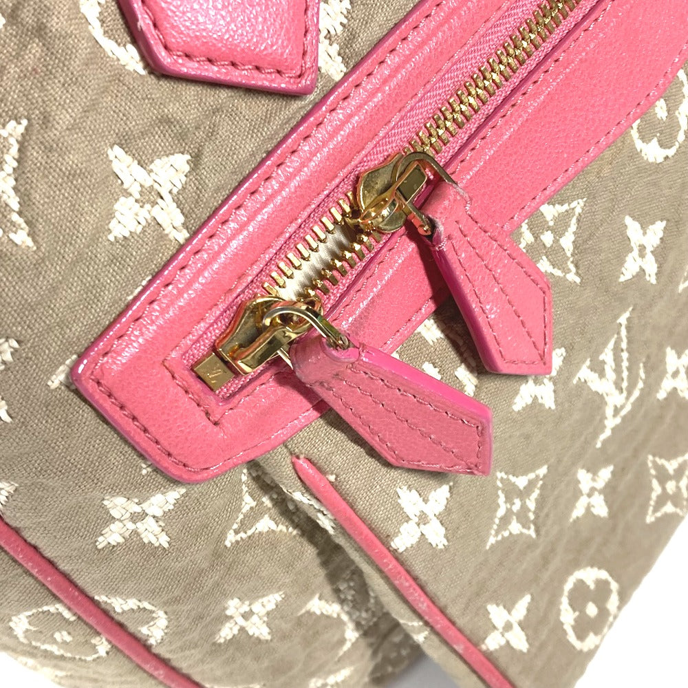 Louis Vuitton Tote Bag M93496 Leather / Canvas Pink Monogram Sabia Hippo Mm Women Used Authentic