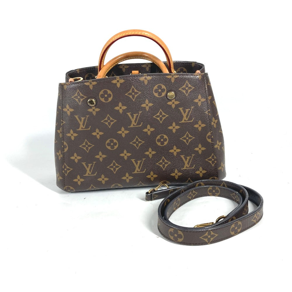 Louis Vuitton Handbag M41055 Monogram Canvas Brown Monogram Montaigne Bb Women Used Authentic