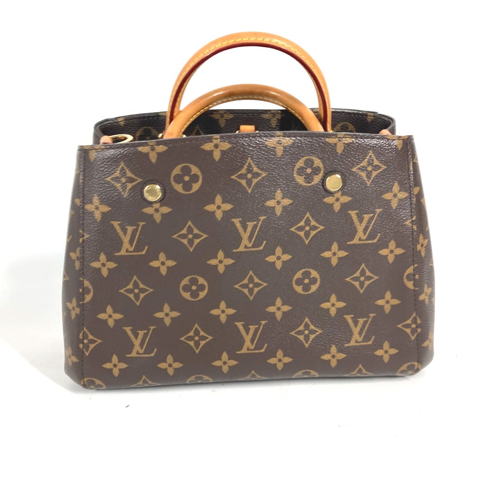 Louis Vuitton Handbag M41055 Monogram Canvas Brown Monogram Montaigne Bb Women Used Authentic