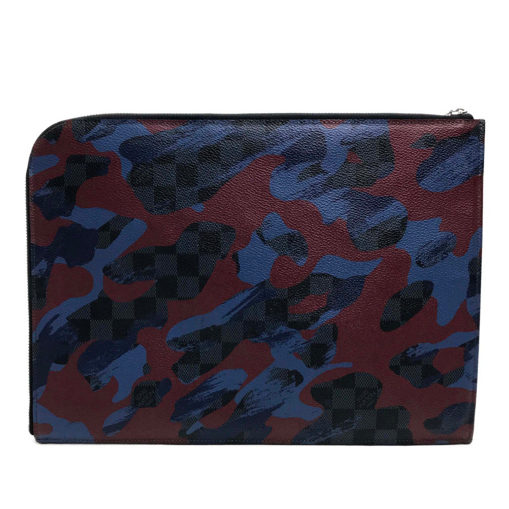 Louis Vuitton Clutch Bag N63292 Damier Grafitto Canvas Multicolor Damier Cobalt Camouflage Pochette Jules Gm Mens Used Authentic