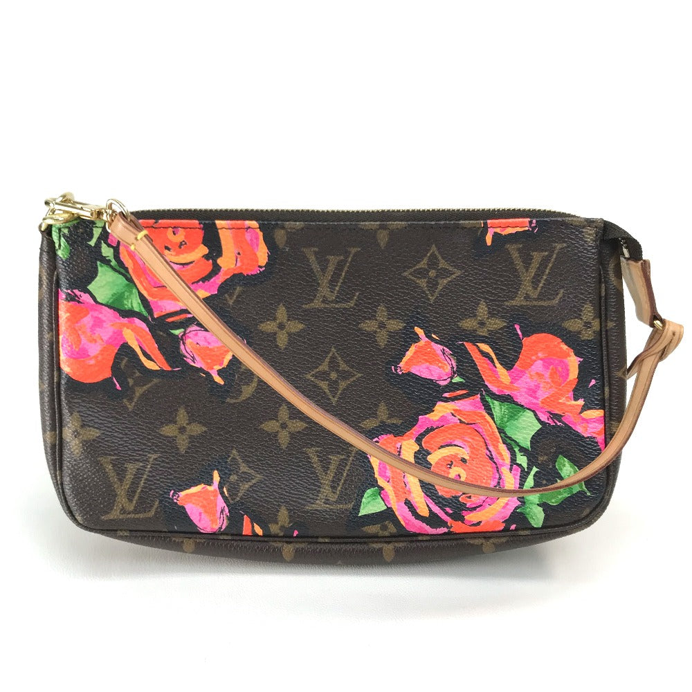 Louis Vuitton Pouch M48615 Monogram Canvas Brown Monogram Rose Pochette Accessoar Women Used Authentic