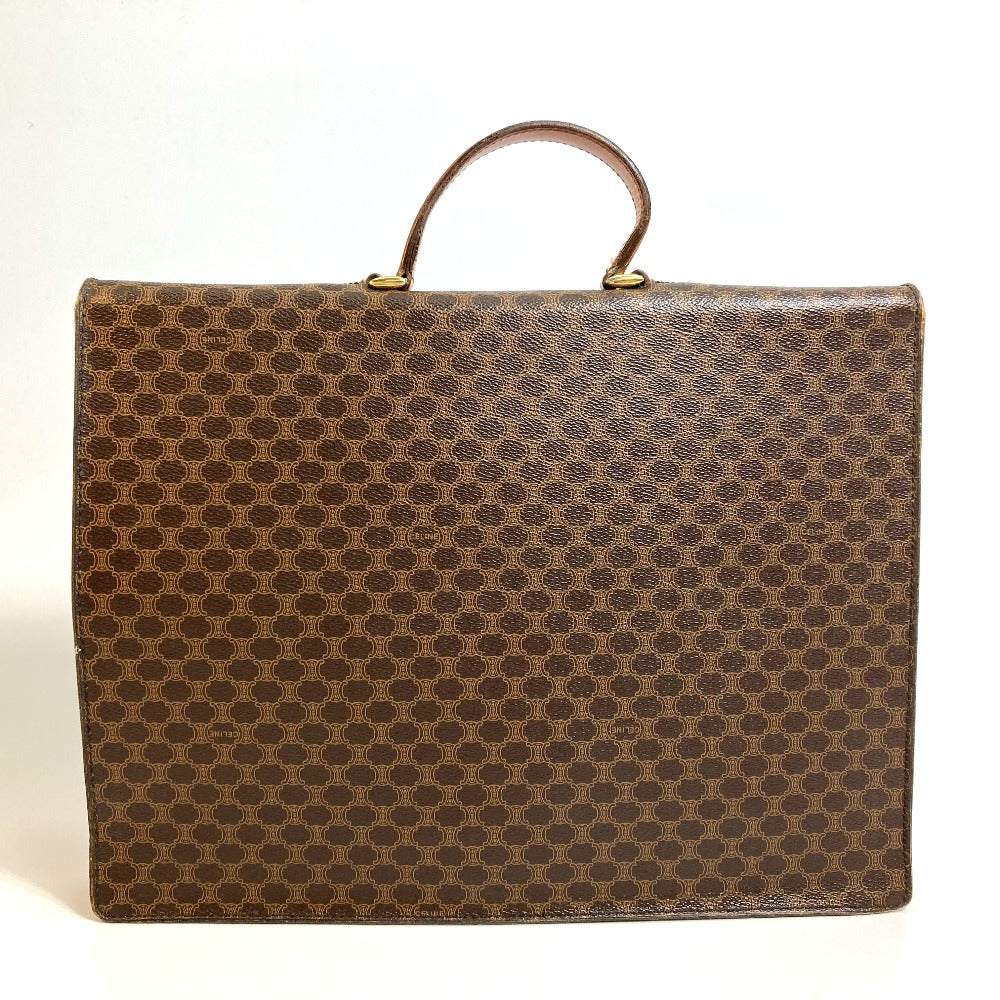 Celine Business Bag Pvc / Leather Brown Macadam Vintage