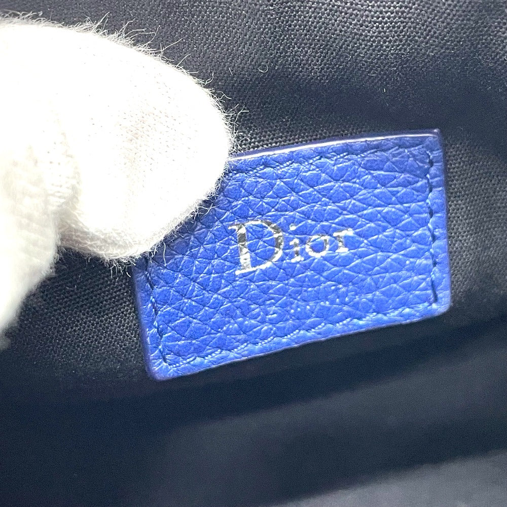 Dior Shoulder Bag Leather Blue Atelier Roller Bag Mens Used Authentic