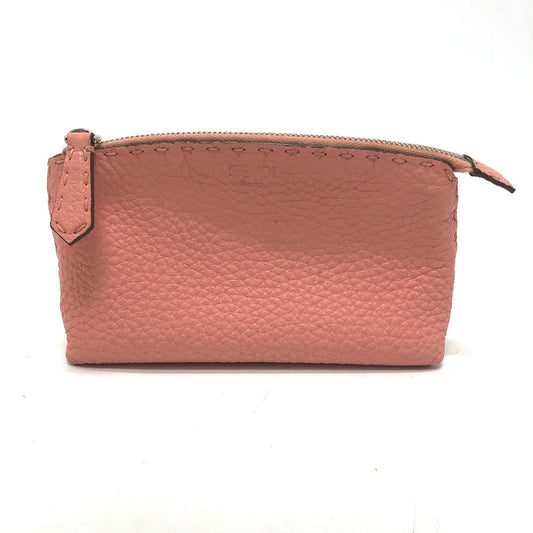 Fendi Pouch 8 N0114 Leather Pink Celeria