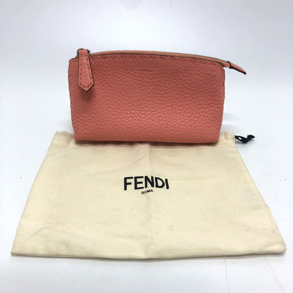 Fendi Pouch 8 N0114 Leather Pink Celeria