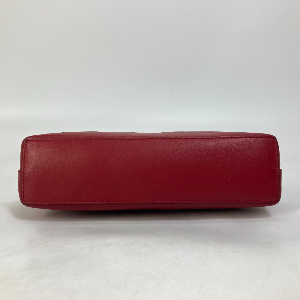 Fendi Clutch Bag 7 N0106 Leather Red Zucca Mens Used Authentic