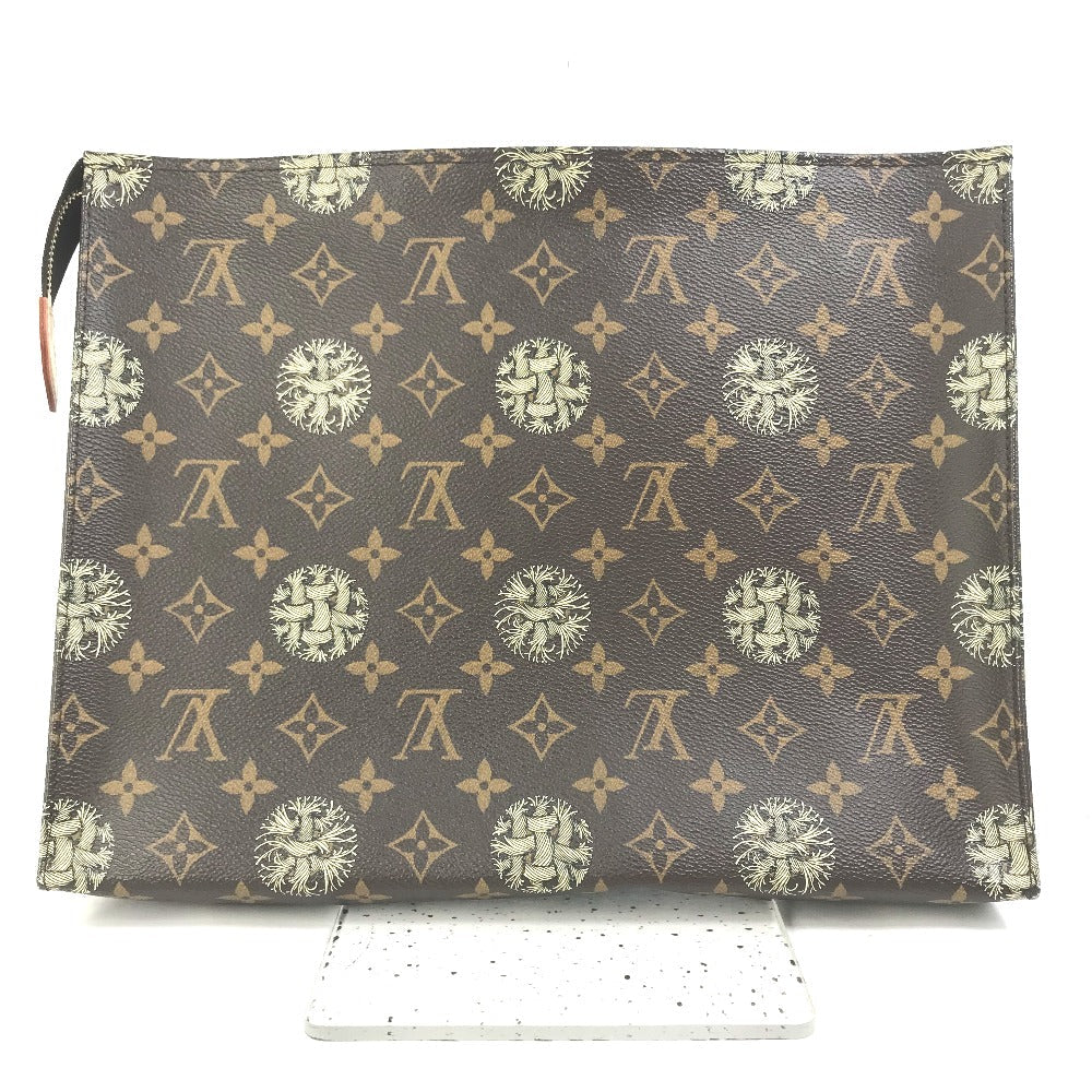 Louis Vuitton Clutch Bag M41513 Monogram Canvas Brown Monogram Christopher Nemeth Rope Pochette Voyage Mens Used Authentic