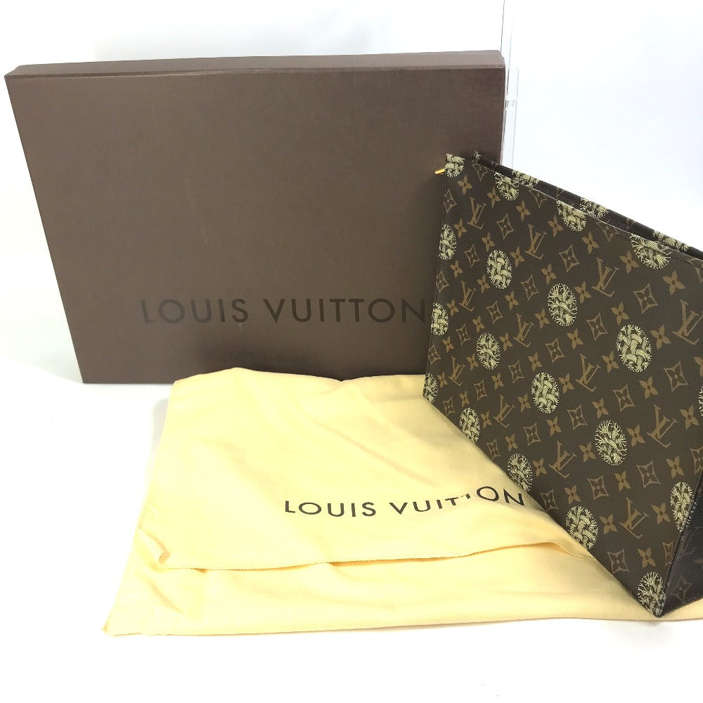 Louis Vuitton Clutch Bag M41513 Monogram Canvas Brown Monogram Christopher Nemeth Rope Pochette Voyage Mens Used Authentic