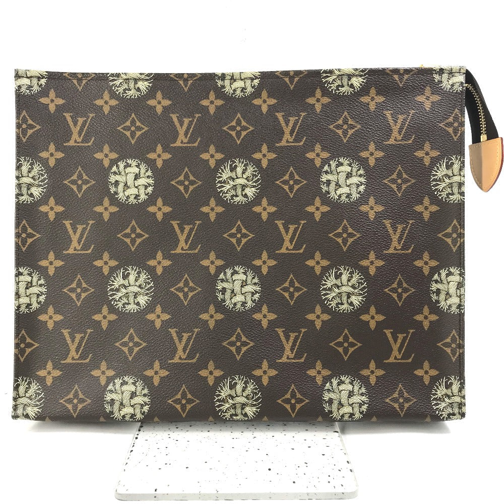 Louis Vuitton Clutch Bag M41513 Monogram Canvas Brown Monogram Christopher Nemeth Rope Pochette Voyage Mens Used Authentic