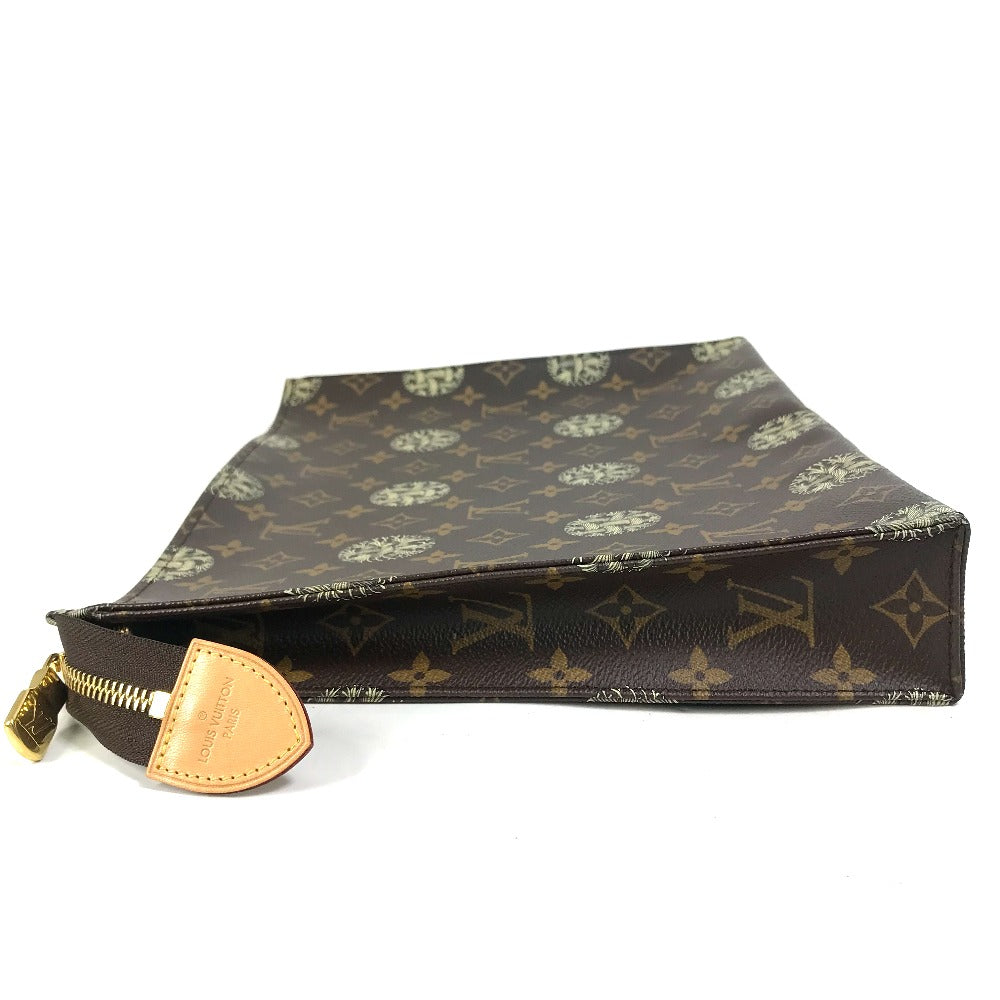 Louis Vuitton Clutch Bag M41513 Monogram Canvas Brown Monogram Christopher Nemeth Rope Pochette Voyage Mens Used Authentic