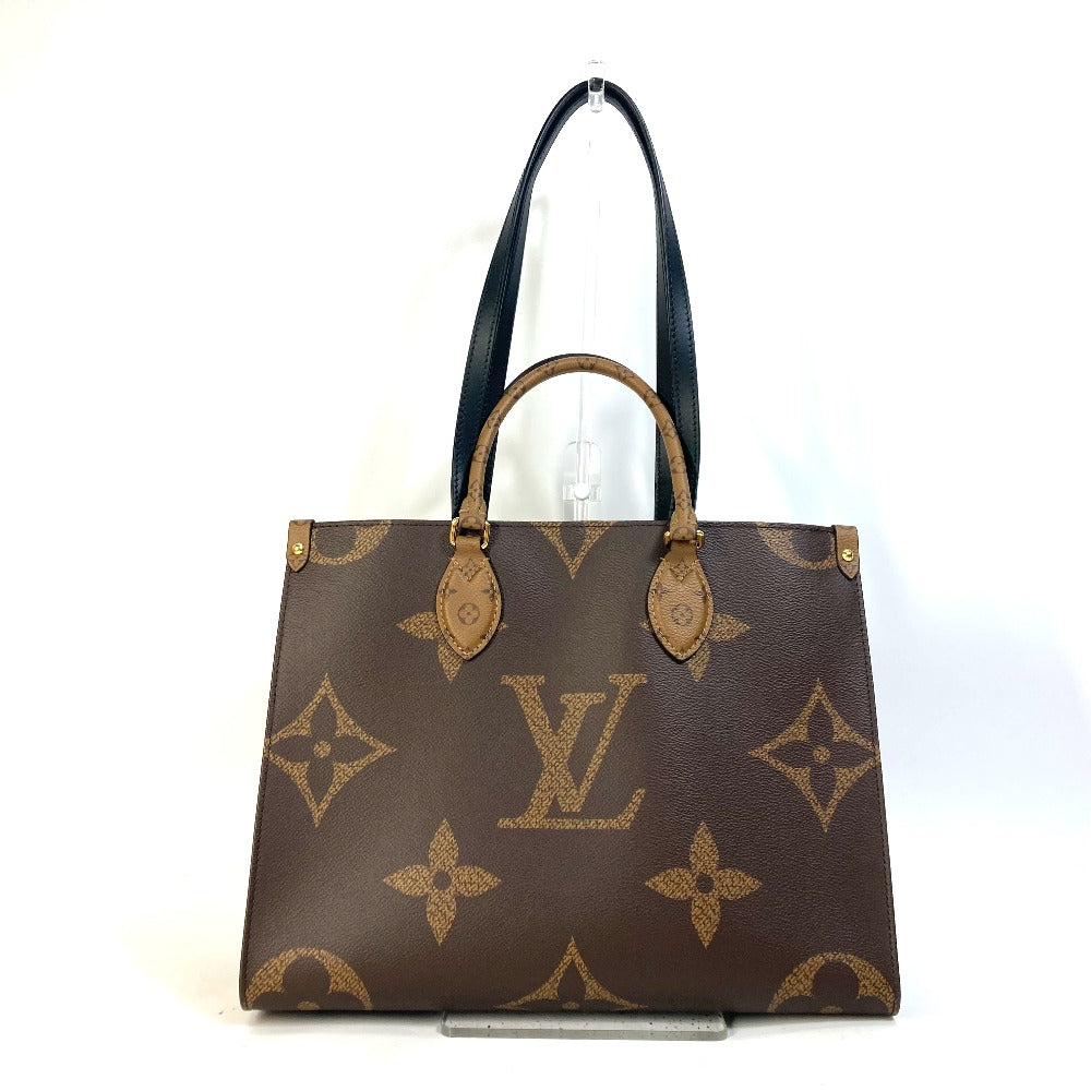 Louis Vuitton Tote Bag M45321 Monogram Giant Canvas Brown Monogram Giant On The Go Mm Women Used Authentic