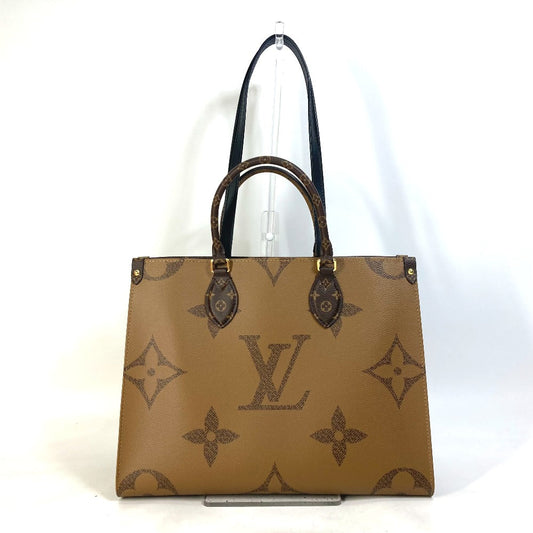 Louis Vuitton Tote Bag M45321 Monogram Giant Canvas Brown Monogram Giant On The Go Mm Women Used Authentic