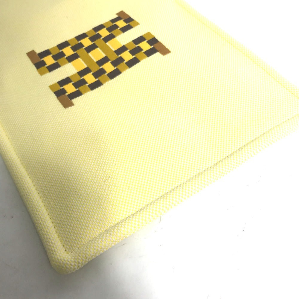 Hermes Pouch Tower Ash Yellow Makeup Pouch Cosmetics Pouch H Tissage