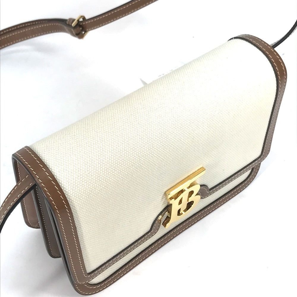 Burberry Shoulder Bag 8039365 Canvas / Leather Beige Bag 2 Way Bag Clutch Bag Tb Women Used Authentic