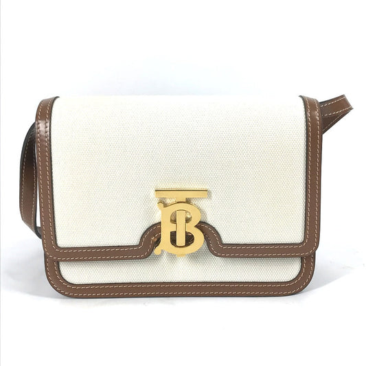 Burberry Shoulder Bag 8039365 Canvas / Leather Beige Bag 2 Way Bag Clutch Bag Tb Women Used Authentic