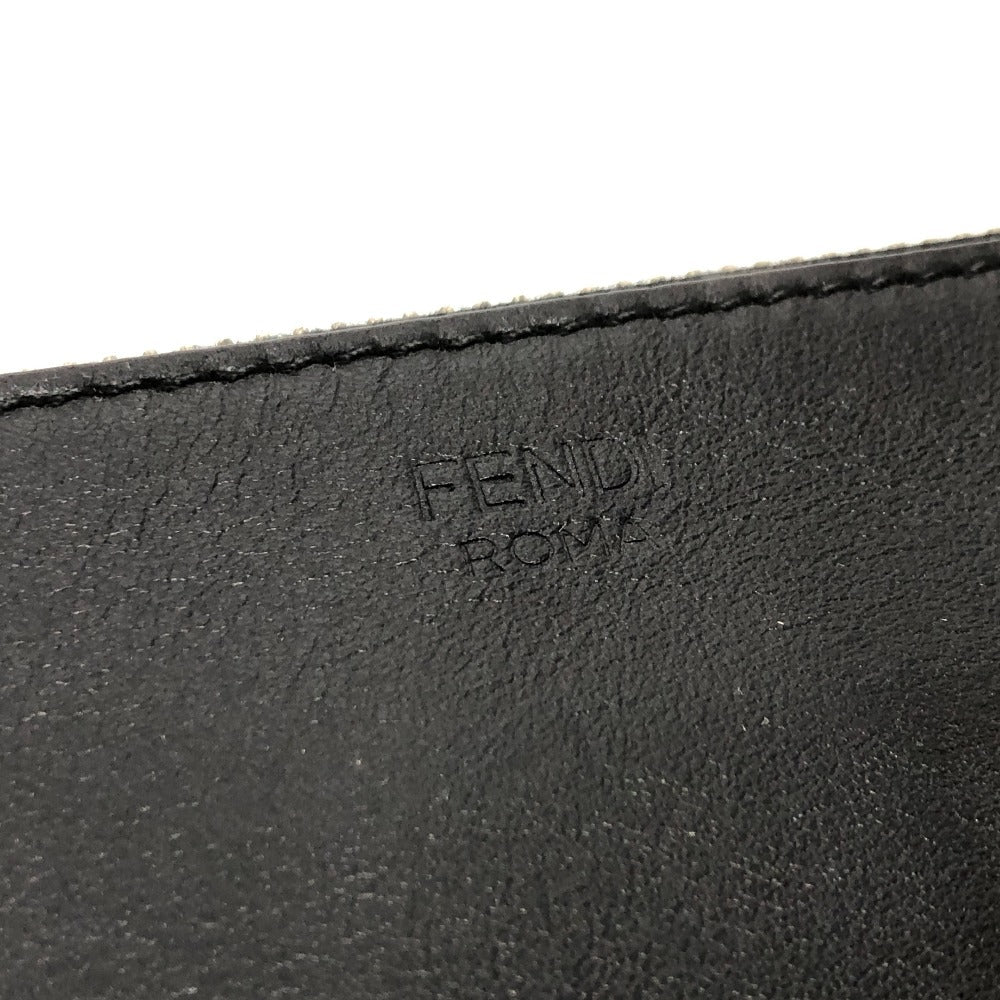 Fendi Clutch Bag 7 N0078 Leather Black Love Mens Used Authentic