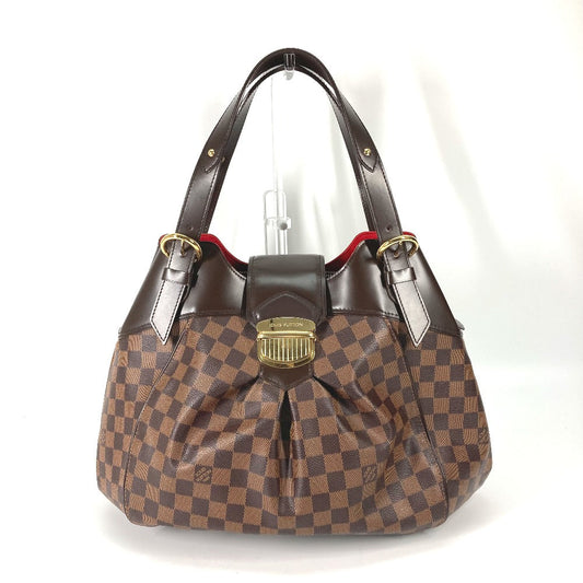 Louis Vuitton Shoulder Bag N41540 Damier Canvas Brown Damier Sistina Gm Women Used Authentic