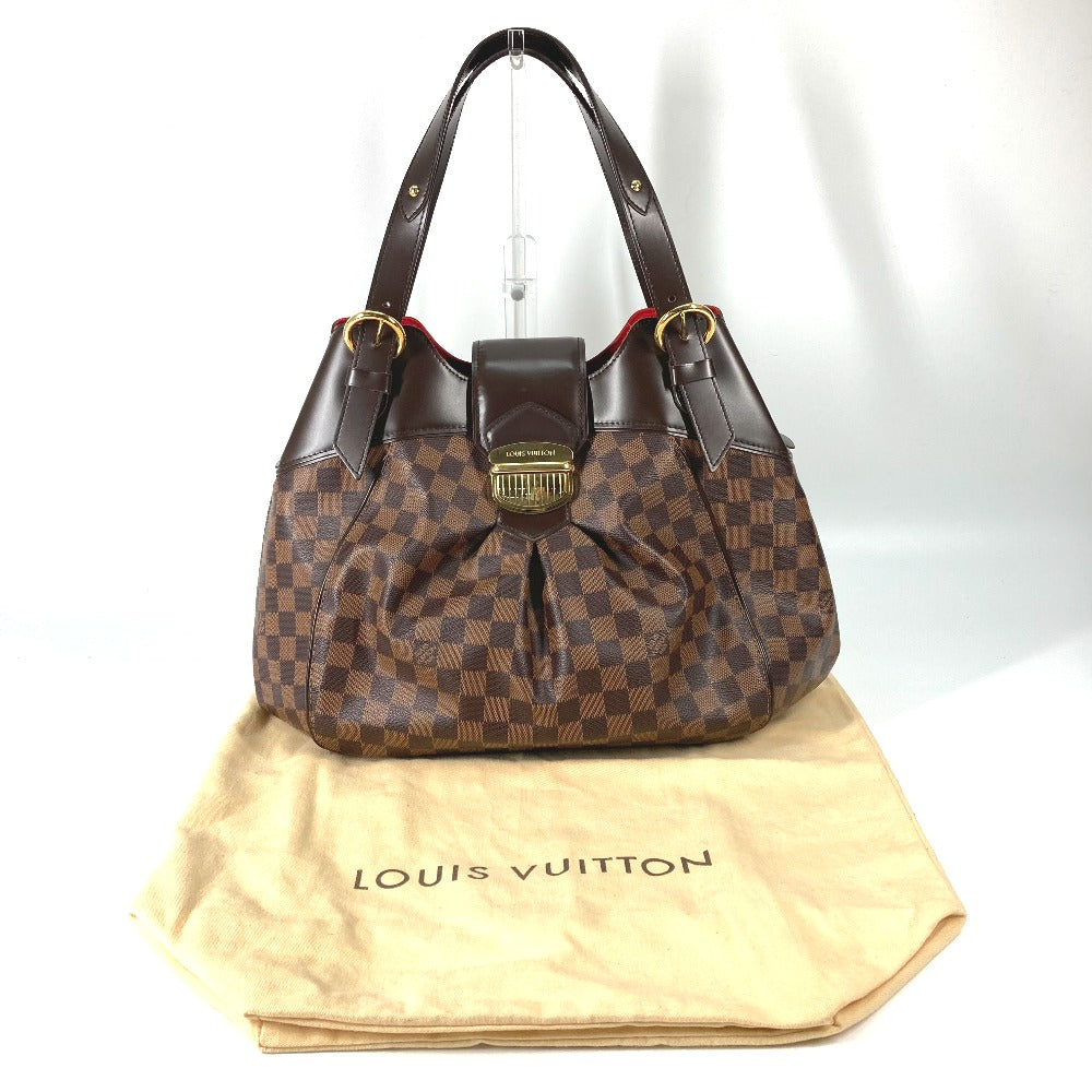 Louis Vuitton Shoulder Bag N41540 Damier Canvas Brown Damier Sistina Gm Women Used Authentic