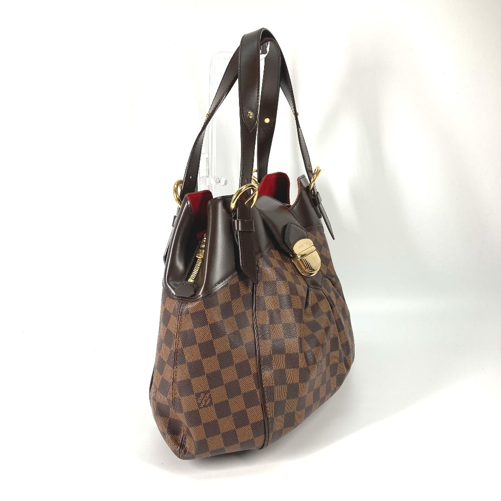 Louis Vuitton Shoulder Bag N41540 Damier Canvas Brown Damier Sistina Gm Women Used Authentic