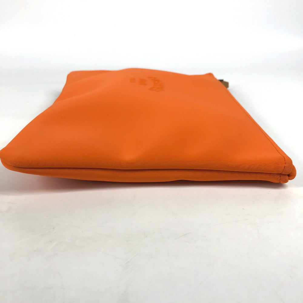 Hermes Clutch Bag Polyamide Orange Accessory Case Neovan Gm Women Used Authentic