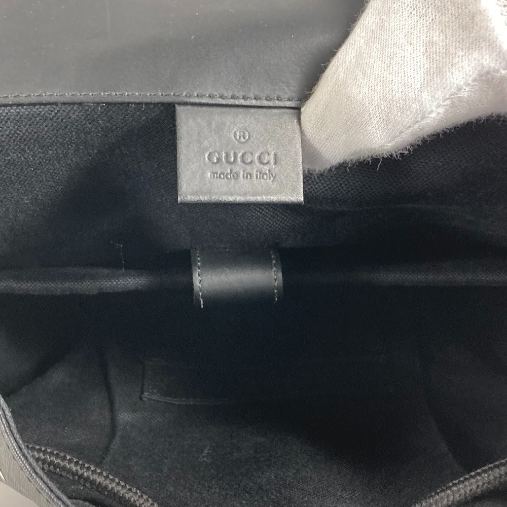 Gucci Backpack 49556 Gg Supreme Canvas Black Gg Supreme Tiger Mens Used Authentic