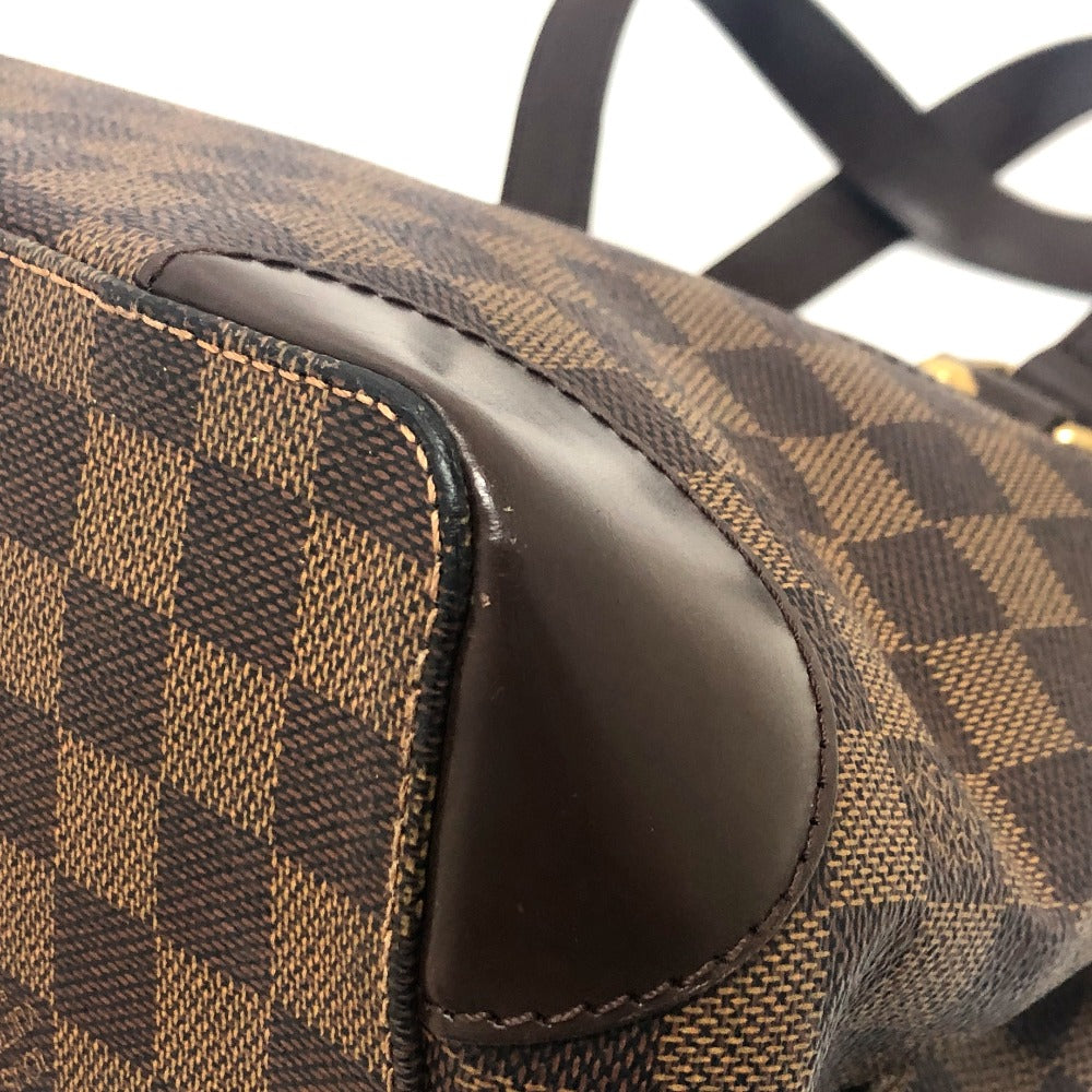 Louis Vuitton Tote Bag N51205 Damier Canvas Brown Damier Hamstead Pm Women Secondhand Authentic