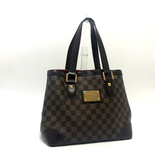 Louis Vuitton Tote Bag N51205 Damier Canvas Brown Damier Hamstead Pm Women Secondhand Authentic