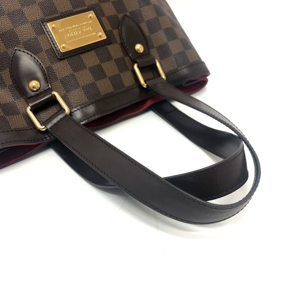 Louis Vuitton Tote Bag N51205 Damier Canvas Brown Damier Hamstead Pm Women Secondhand Authentic